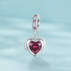 S925 Sterling Silver Permanent Love Heart Pendant DIY Beads(SCC2746)