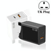 GaN PD48W Type-C PD3.0 + USB3.0 Notebook Adapter UK Plug(White)