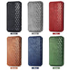 For Samsung Galaxy S25 Edge 5G Cubic Grid Pressed Magnetic Leather Phone Case(Red)