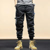 Mens Overalls Long Pants Casual Loose Leg Jeans, Size: L(Black)