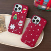 For iPhone 14 Pro Christmas Series Frosted PC Hybrid TPU Leather Phone Case(Snowflakes)