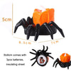LED Halloween Spider Candle Light Electronic Ambient Decorative Night Lamp Desktop Ornament(Warm Light)