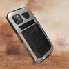 For iPhone 11 Pro Shockproof Waterproof Dust-proof Metal + Silicone Protective Case with Holder(Silver)