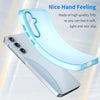 For Samsung Galaxy A55 5G Frosted Translucent TPU Hybrid PC Full Coverage Phone Case(Blue)