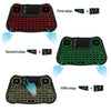 MT08 2.4GHz Mini Wireless Air Mouse QWERTY Keyboard with Colorful Backlight & Touchpad & Multimedia Control for PC, TV(Black)