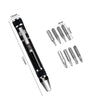 8 In 1 Screwdriver Aluminum Alloy Combination Disassembly Pen Repair Screwdriver(Red)