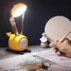 L-220902 LED Cartoon Airplane Rechargeable Eye Protection Learning Desk Lamp(Yellow)