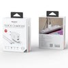 Yesido YC47 USB-C / Type-C + USB Travel Charger with 1m USB-C / Type-C to 8 Pin Cable, EU Plug (White)
