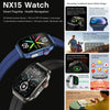 NX15 Smart Watch, 1.96 inch, BT Call / Heart Rate / Blood Pressure / Blood Oxygen(Black)