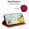 For Realme 13+ Global Lily Embossed Leather Phone Case(Red)