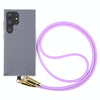 Type-C to 8 Pin Silicone Data Cable Phone Anti-lost Crossbody Lanyard, Length: 1.2m(Purple)