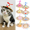 Pet Straw Dragonfly Hat (L) - Cat & Dog Summer Headdress