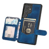 For Samsung Galaxy S25 Ultra 5G Skin Feel Dream RFID Anti-theft PU Card Bag Phone Case(Peacock Blue)