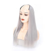 Wig Half Headgear Long Straight Hair U-Shaped Wig Headgear, Colour: 14.US-0906# Grandma Gray