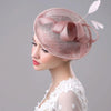 Bridal Headwear Retro Style Linen Hat(Black)