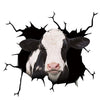 7 PCS Animal Wall Stickers Cattle Head Hoisting Car Window Static Stickers(Cow 05)