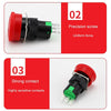LA16 16mm Mounting Hole Emergency Stop Switch Mushroom Type Self-Locking Pushbutton Switches