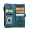 For Samsung Galaxy S22 5G CaseMe C30 Multifunctional Phone Leather Case with Holder & Card Slot & Wallet(Blue)