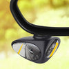 2 in 1 Car Blind Spot Mirror Reversing Parking Wide Angle Mirror 360 Degree Rotation Adjustable Convex Rear View Mirror(Black Left)