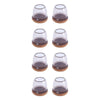 2 inch Enlarged 8pcs /Set Round Table And Chair Leg Covers For Tiles/Wooden Floors Furniture Protectors(Transparent)