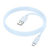 Borofone BX115 Lotto 2.4A USB to Micro USB Charging Cable, Length: 1m(White)