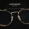 Retro Round Metal Sunglasses Unisex Design UV Protection Glasses(Gold+Grey)