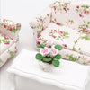 1:12 Mini House Toy Pocket Ornaments Simulation Potted Plant Rose(Pink and White)