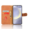For Samsung Galaxy S25 5G Skin Feel Magnetic Flip Leather Phone Case(Brown)