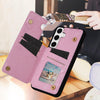 For Samsung Galaxy S25 5G Printed Double Buckle RFID Anti-theft Phone Case(Pastoral Rose)