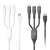 WK WDC-153 8 Pin + Type-C / USB-C + Micro USB 3 In 1 Fast Charging Data Cable, Length: 1.2m (Black)