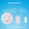 2 in 1 Portable Mini Washing Machine Ultrasonic Turbine Clothes Mini Washer with USB Cable Convenient for Travel