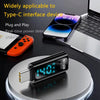8 Pin Male to Type-C Female 35W Charging Adapter with Digital Display(Black)