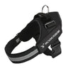 Black Dog Harness L (23-30kg) - Oxford Cloth, Reflective, Heavy Duty