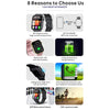 QS08 PRO 1.83 inch BT5.2 Smart Sport Watch, Support Sleep / Heart Rate / Blood Oxygen / Temperature / Blood Pressure Health Monitor(Black+Green)