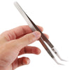 TC-14W Stainless Steel High Temperature Resistance Ceramic Tip Elbow Tweezers