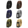 120cm Canvas Imitation Nylon Belt Automatic Buckle Casual Belt without Hole(Black)