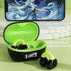Business Binaural Digital Display Clip-On Bluetooth Earphone With Charging Compartment(Black+Green)