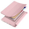 For iPad Pro 10.5 inch / Air 3 10.5 inch 3-folding Horizontal Flip PU Leather + Shockproof TPU Case with Holder & Pen Slot(Pink)