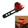 Aluminum Bicycle Cycling Front Rear Tail Helmet Red White LED Flash Lights Safety Warning Lamp Cycling Caution Light Waterproof(Red Light Red Case)