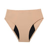 High Absorbency Women Period Panties 4-layer High Waist Seamless Menstrual Underwear, Size: XXXL(Apricot)