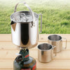 CW-307 Portable Stainless Steel Picnic Cooker Kettle Teapot Hanging Pot(Silver)