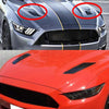 HD-713 1 Pair Car Hood Decorative Stickers Fender Air Vents Sticker(Black)