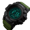 SKMEI 1358 Multifunctional Men Outdoor Sports 30m Waterproof Digital Watch with Compass / Barometer / Altimeter/ Pedometer Function(Army Green)