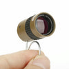 2.5x17.5mm Mini Pocket Miniature Telescope with Finger Buckle (Gold)