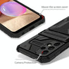 For Samsung Galaxy A32 4G Armor Card PC + TPU Shockproof Case with Card Slot & Invisible Holder(Black)