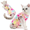 Cat Recovery Suit, Female, M (Donut Print), Breathable Cotton, Anti-Lick