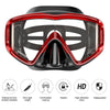 DM600 Silica Gel Diving Mask Swimming Goggles Diving Equipment for Adults (Red + Black)