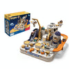 Space Rocket Rail Car Train Track Toys for Kids  Mechanical Adventure ,Style: Rocket Model With 3 Vehicles