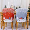 Christmas Cartoon Forest Snowflake Chairs Cover Decorative Supplies(Gray)