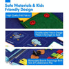 Felt Montessori Toddler Dressing Tying Shoes Early Learning Board Children Puzzle DIY Busy Board(Blue)